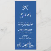 WONDERLAND Hand getekend bewerkbaar huwelijksmenu Menu (Achterkant)