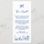 WONDERLAND Hand getekend bewerkbaar huwelijksmenu Menu (Voorkant)