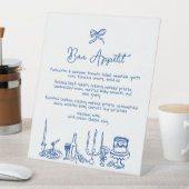 WONDERLAND Hand getekend bewerkbaar huwelijksmenu Reclamebord Met Voetstuk (Insitu)