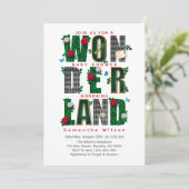 Wonderland I Tea Party Baby shower Kaart (Staand voorkant)