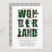 Wonderland I Tea Party Baby shower Kaart (Voorkant / Achterkant)