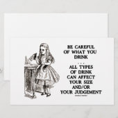 Wonderland is voorzichtig wat je Drink (Alice) (Voorkant / Achterkant)