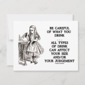Wonderland is voorzichtig wat je Drink (Alice) (Voorkant)