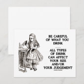 Wonderland is voorzichtig wat je Drink (Alice) (Voorkant / Achterkant)