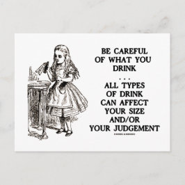 Wonderland is voorzichtig wat je Drink (Alice) Briefkaart