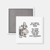 Wonderland is voorzichtig wat je Drink (Alice) Magneet (Voorkant / Achterkant)