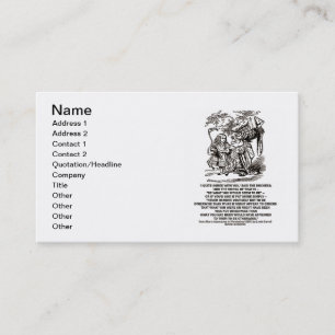 Wonderland is wat je als Alice ziet Visitekaartje