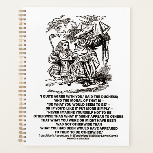 Wonderland is wat je als duchess ziet planner (Voorkant)