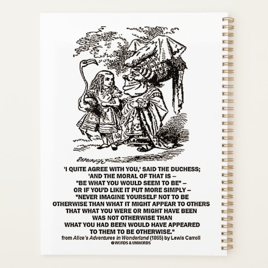 Wonderland is wat je als duchess ziet planner (Achterkant)