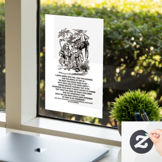 Wonderland is wat je als duchess ziet raamsticker (Kantoor)