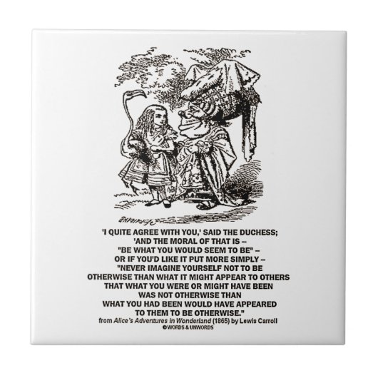 Wonderland is wat je als duchess ziet tegeltje (Voorkant)