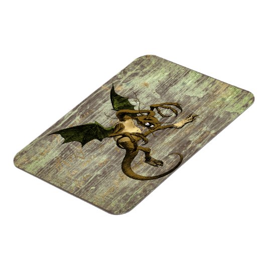 Wonderland Jabberwocky op verhard hout Magneet (Linkerzijde)