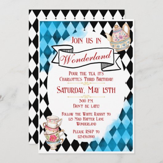 Wonderland Kaart (Voorkant / Achterkant)