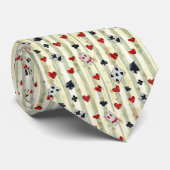 Wonderland Kaarten Patroon Necktie Stropdas (Opgerold)