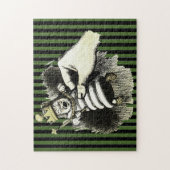 Wonderland King of Hearts on Stripes Legpuzzel (Verticaal)