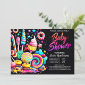 Wonderland Lollipop Baby shower Kaart (Staand voorkant)