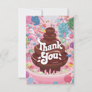 Wonderland Lollipop Candyland bedankkaart