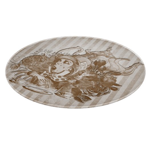 Wonderland Mad Hatter Collage Snijplank (Hoek)