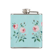 Wonderland Mad Tea Party Aqua Pink Flask Heupfles (Achterkant)