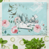 Wonderland Mad Tea Party Aqua Pink Tea Towel Theedoek (Gevouwen)