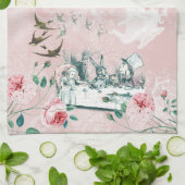 Wonderland Mad Tea Party Roze Green Tea Towel Theedoek (Gevouwen)