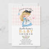 Wonderland Meisje Baby shower Kaart (Voorkant)