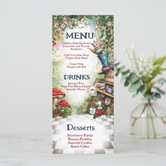 Wonderland Menu (Staand voorkant)