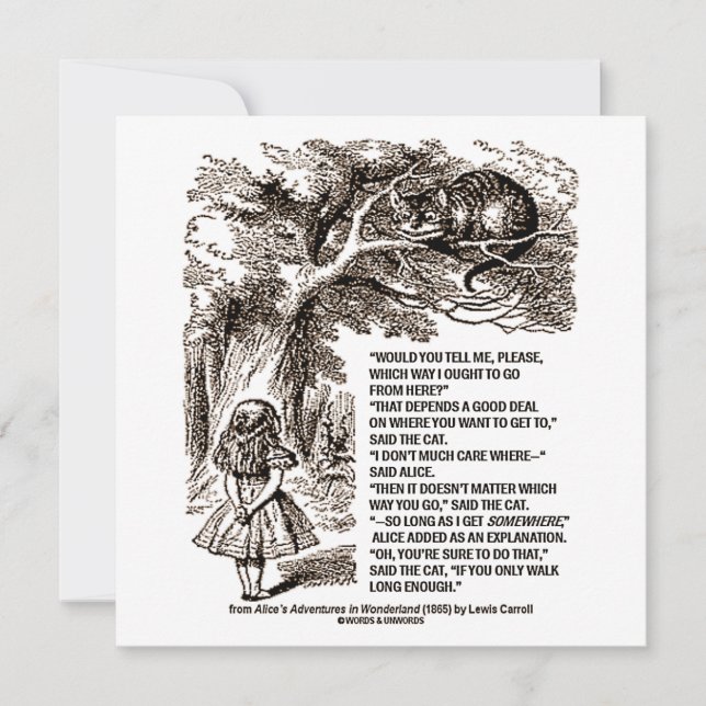 Wonderland op welke manier ik het citaat zou moete (Voorkant)