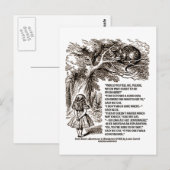 Wonderland op welke manier ik het citaat zou moete briefkaart (Voorkant / Achterkant)