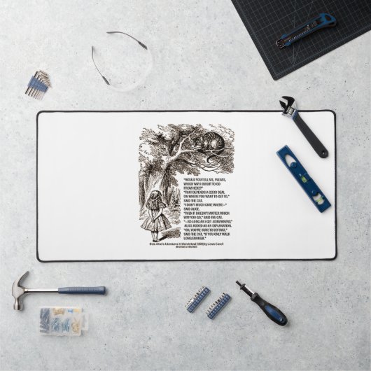 Wonderland op welke manier ik het citaat zou moete bureaumat (Werkstation)