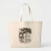 Wonderland op welke manier ik het citaat zou moete grote tote bag (Voorkant)