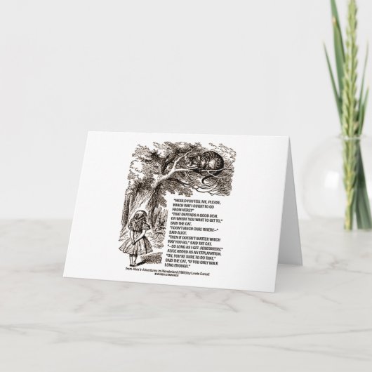 Wonderland op welke manier ik het citaat zou moete kaart (Voorkant)