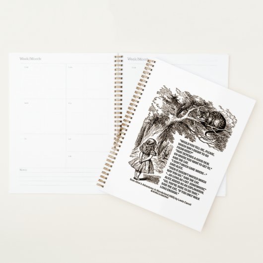 Wonderland op welke manier ik het citaat zou moete planner (Display)