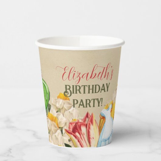 Wonderland Party Cups Papieren Bekers (Links)