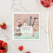  Wonderland Pink en Turquoise Servet (Insitu)