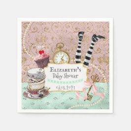  Wonderland Pink en Turquoise Servet