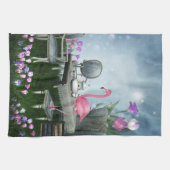 Wonderland Pink Flamingo Tea Party Kitchen Towel Theedoek (Horizontaal)