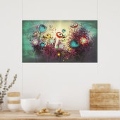 Wonderland Poster Huge eye Birds (Keuken)