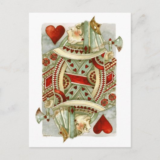 Wonderland Queen of Hearts Briefkaart (Voorkant)