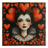 Wonderland Queen of Hearts: Koninklijk temperament Perfect Poster (Voorkant)