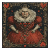 Wonderland Queen of Hearts: wonderland soeverein Perfect Poster (Voorkant)