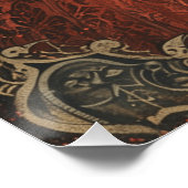 Wonderland Queen of Hearts: wonderland soeverein Perfect Poster (Hoek)