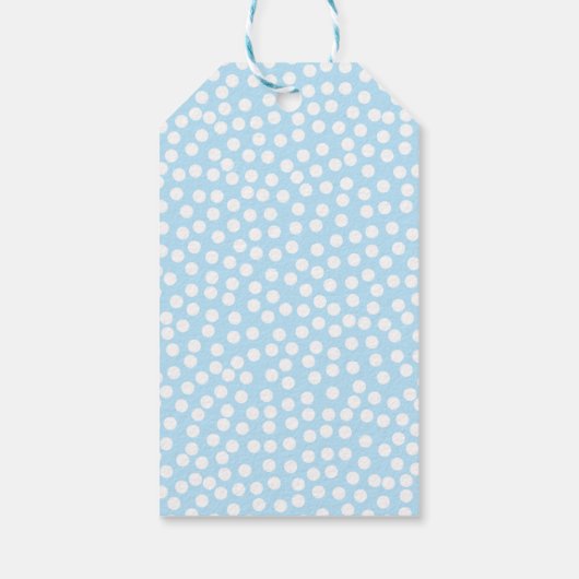  Wonderland Rabbit Blue Polka Dot Dank u Cadeaulabel (Achterkant)