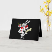 Wonderland Rabbit Easter Bunny Speling Music Kaart (Gele Bloem)