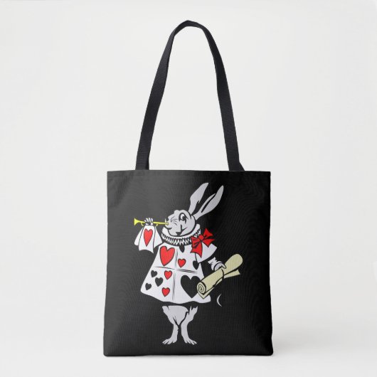 Wonderland Rabbit Easter Bunny Speling Music Tote Bag (Voorkant)
