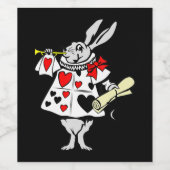 Wonderland Rabbit Easter Bunny Speling Music Wijn Etiket (Enkel label)