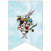 Wonderland Rabbit Happy Birthday Vlaggetjes (Eerste vlag)