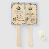 Wonderland Rabbit Trouwprogramma  Fan Handwaaier (Voorkant en achterkant)