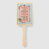 Wonderland Rabbit Trouwprogramma  Fan Handwaaier (Achterkant)