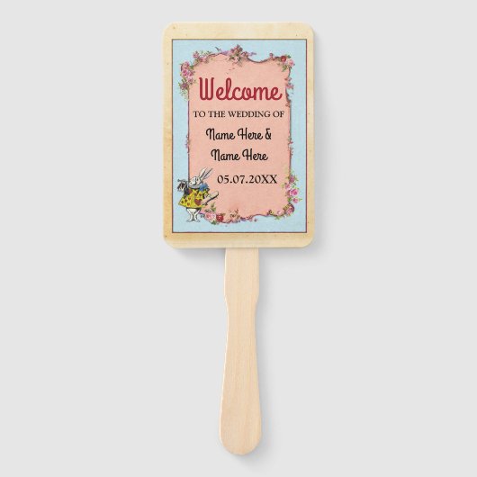 Wonderland Rabbit Trouwprogramma  Fan Handwaaier (Voorkant)